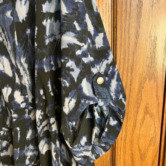 Zenergy by Chico's Blue 3/4 Sleeve Jacket Size 3 - Picture 4 of 8